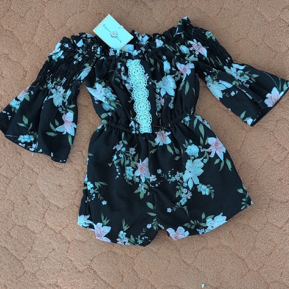 Floral Off-Shoulder Romper Size 4T